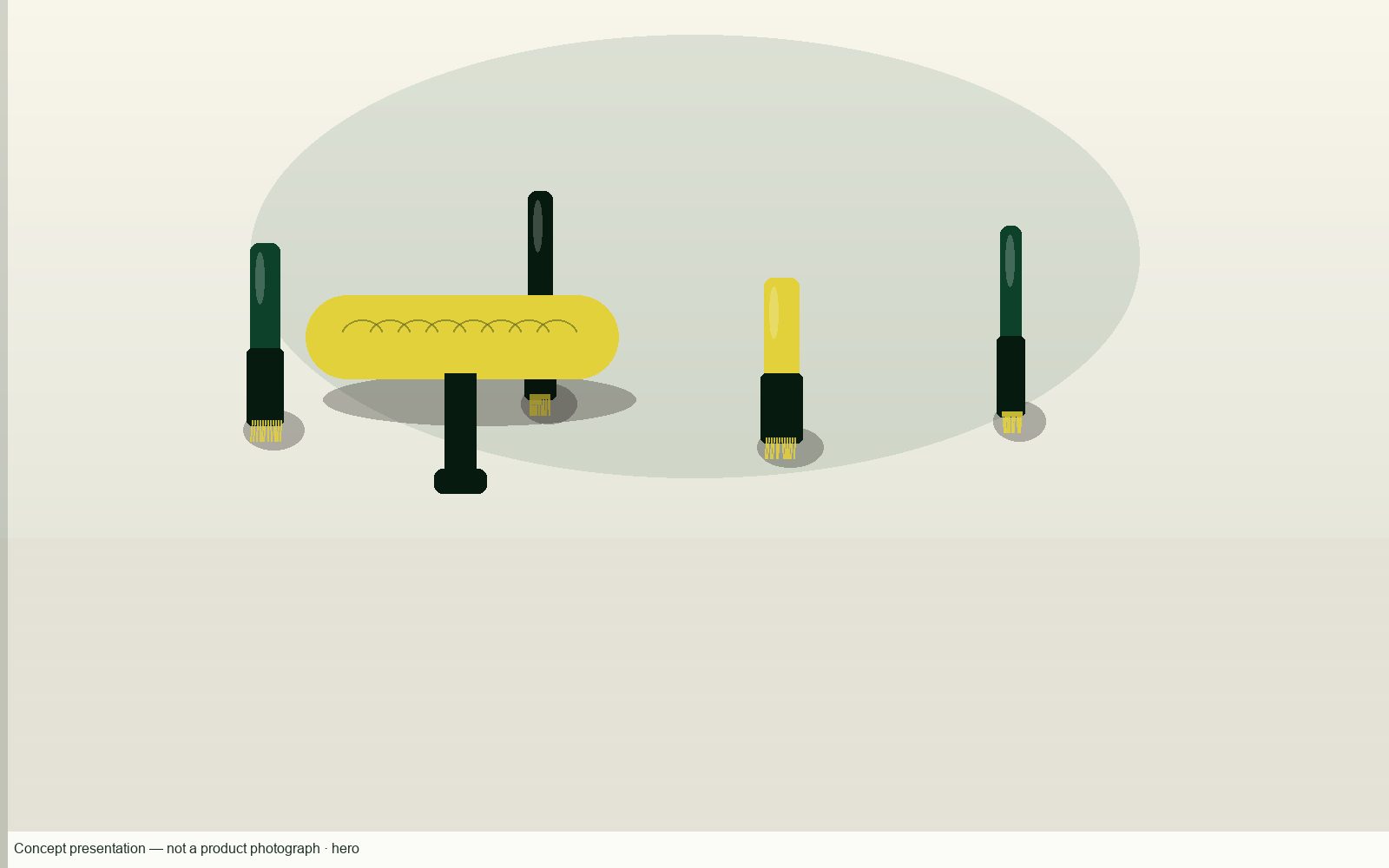 Concept still-life of ClearHabit cleaning tools on a work surface